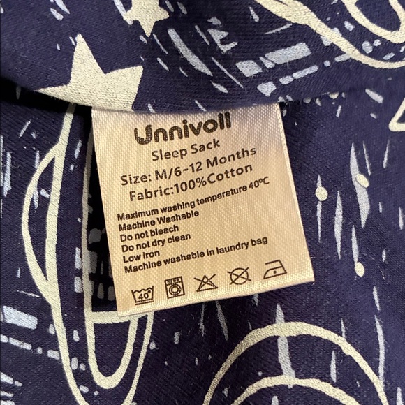 NWT Blue Space themed Baby Sleep Sack 6-12 months - Picture 4 of 8
